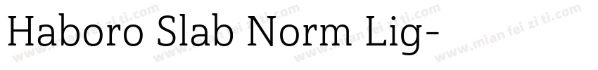 Haboro Slab Norm Lig字体转换